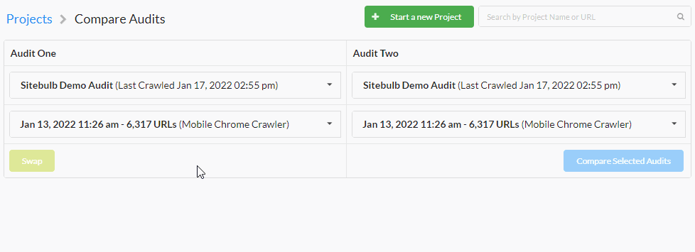 Comparing Audits Demo