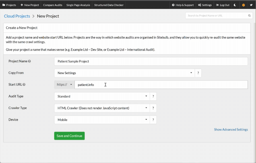 Setting up a Sample Audit