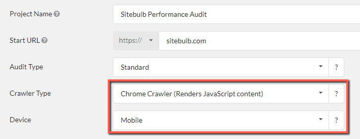 Chrome Mobile Audit