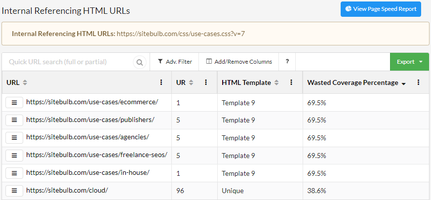 Incoming references view