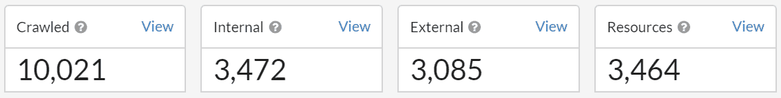 Sample audit results