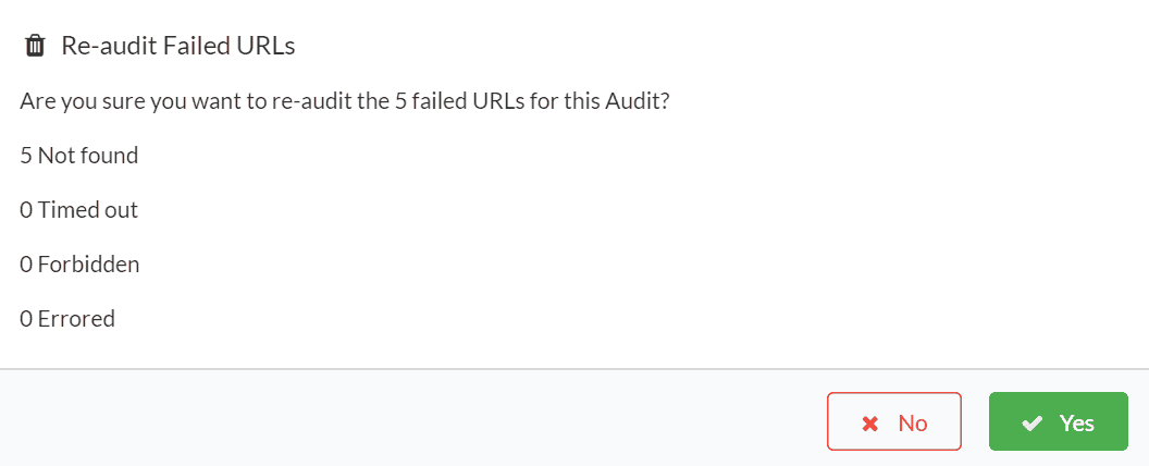 Confirm re-audit