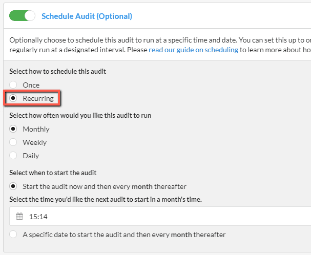 Select Recurring Audit