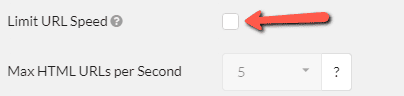 Untick limit URL speed